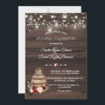 Fall Burgundy Marsala Wine Barrel Floral Wedding Invitation<br><div class="desc">Rustic Burgundy Floral Wine Barrel String Lights card design featuring a watercolour wine barrel with an old lantern and gorgeous watercolour floral bouquets, arrows with hearts and floral bouquet as a divider, string lights, all on an old barn. Use Customise tool to add your info. You can change fonts, colours....</div>