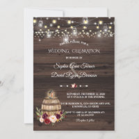 Fall Burgundy Marsala Wine Barrel Floral Wedding