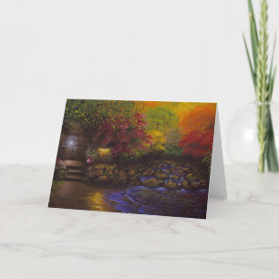 Fall Cabin Greeting Card