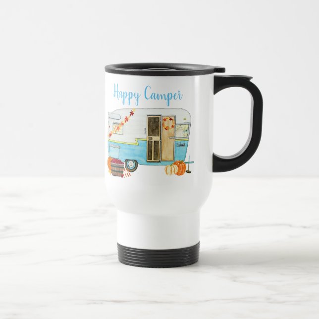 Fall Camper Trailer Travel Mug (Right)