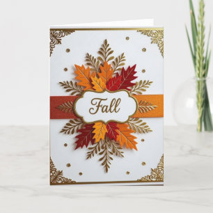 Fall Card, Happy Fall Card, Autumn Card,Halloween Holiday Card