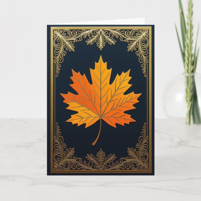 Fall Card, Happy Fall Card, Autumn Card,Halloween  Holiday Card (Front)