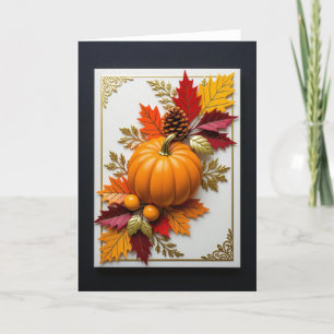 Fall Card, Happy Fall Card, Autumn Card,Halloween Holiday Card