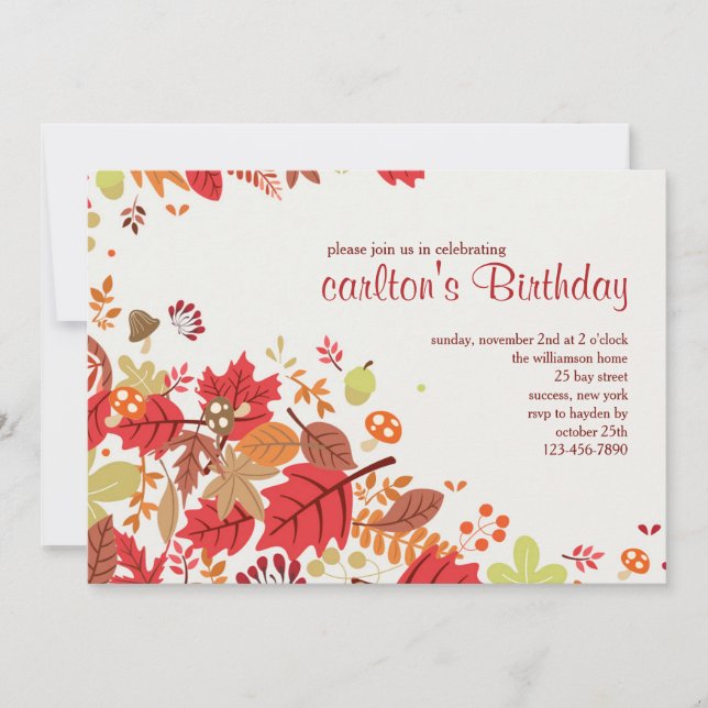 Fall Cascade Invitation (Front)