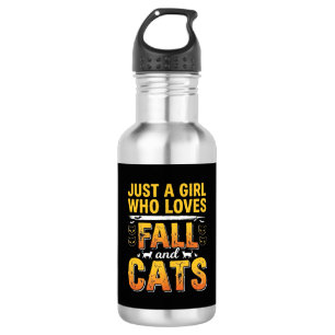 Fall Cats Girl Halloween Design_1 532 Ml Water Bottle