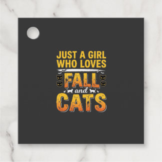 Fall Cats Girl Halloween Design_1 Favour Tags
