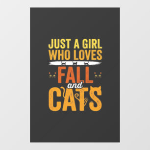 Fall Cats Girl Lover Halloween Design