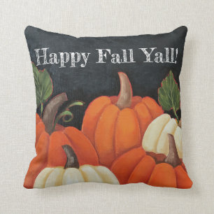 "Fall Chalkboard Pumpkins" Customised Throw Pillow