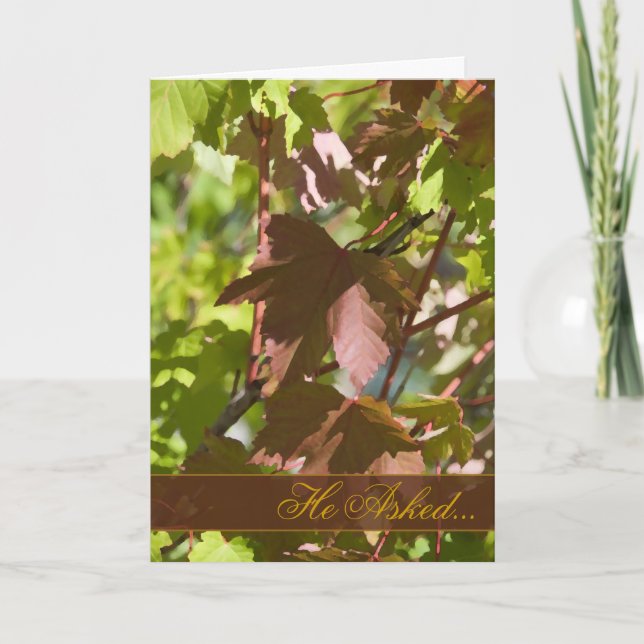 Fall Changing Leaves Engagement Announcement (Front)