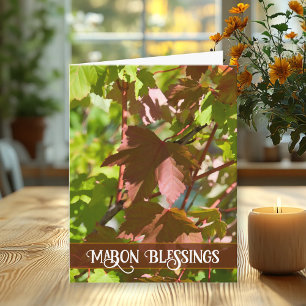 Fall Changing Leaves Mabon Blessings Card