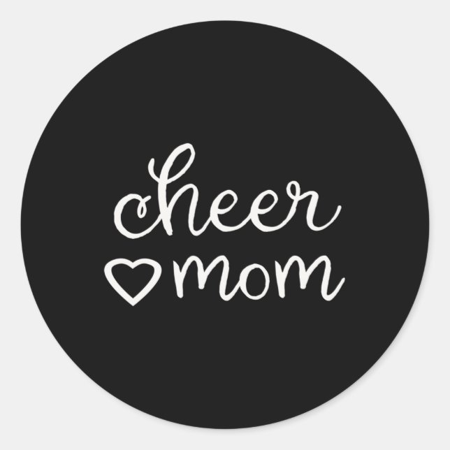 Fall Cheer Mum Cheerleading Cheerleader Mama Mothe Classic Round Sticker (Front)