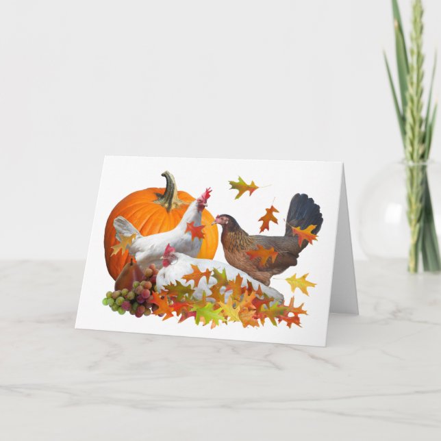 Fall Chickens Card (Front)