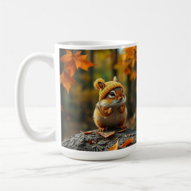 Fall Chipmunk Coffee Mug (Left)