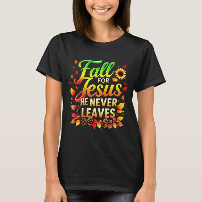 Fall Christian Thanksgiving Jesus My Favourite Sea T-Shirt (Front)