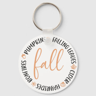Fall Circle Key Ring