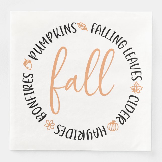 Fall Circle Napkin (Front)
