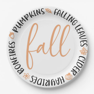 Fall Circle Paper Plate