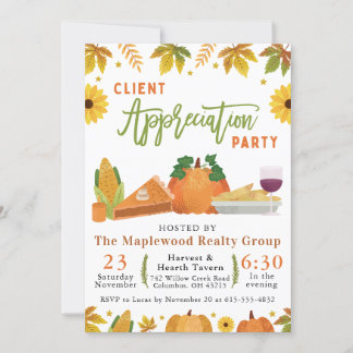 Fall Client Appreciation Invitation Grateful