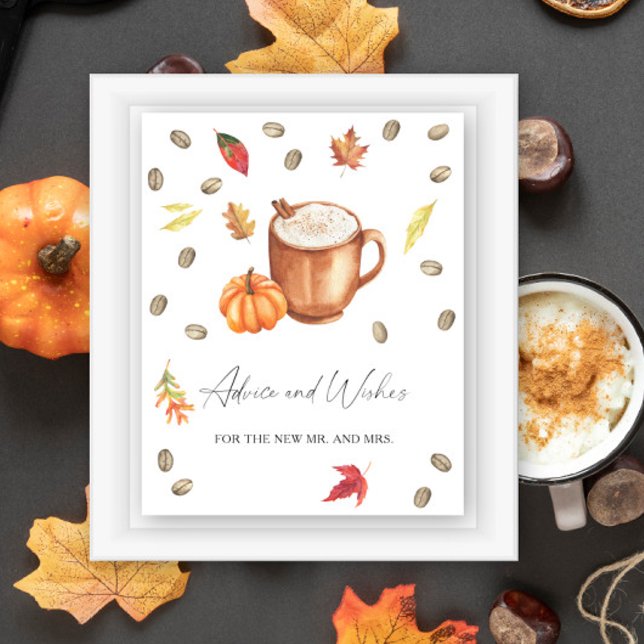 Fall Coffee - Advice and Wishes for Newlyweds Poster (Creator Uploaded)