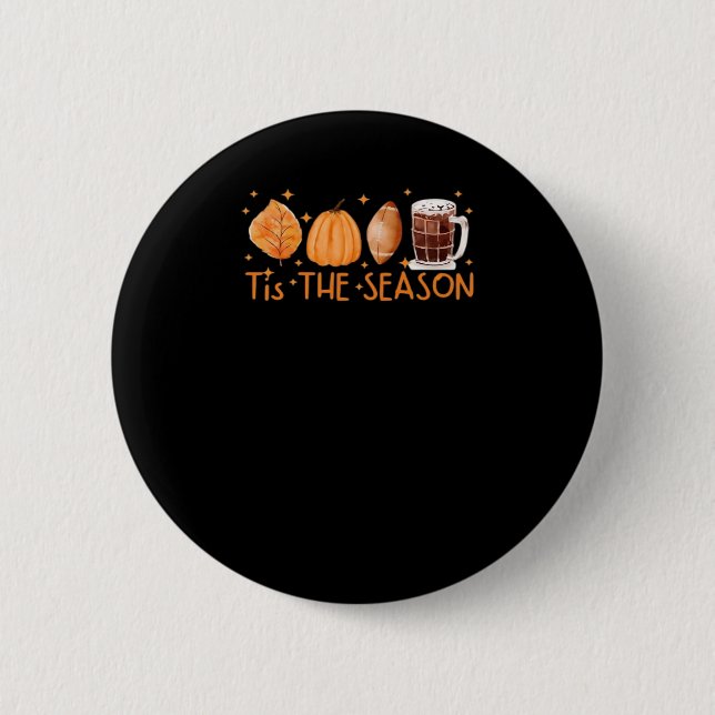 Fall Coffee Cute Lover Halloween Pumpkin Latte Dri 6 Cm Round Badge (Front)