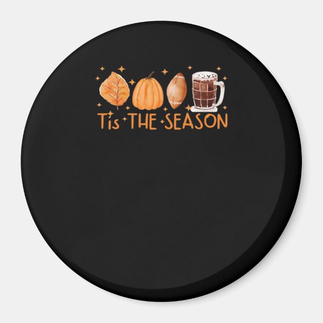 Fall Coffee Cute Lover Halloween Pumpkin Latte Dri Magnet (Front)