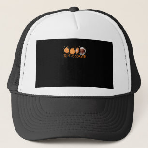 Fall Coffee Cute Lover Halloween Pumpkin Latte Dri Trucker Hat