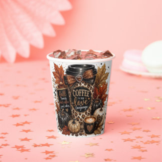 Fall Coffee Lover Autumn Pumpkin Cosy Coffee Paper Cups