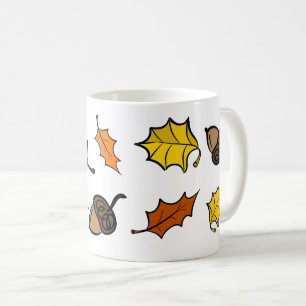 Fall Coffee Mug - Leaves & Acorns