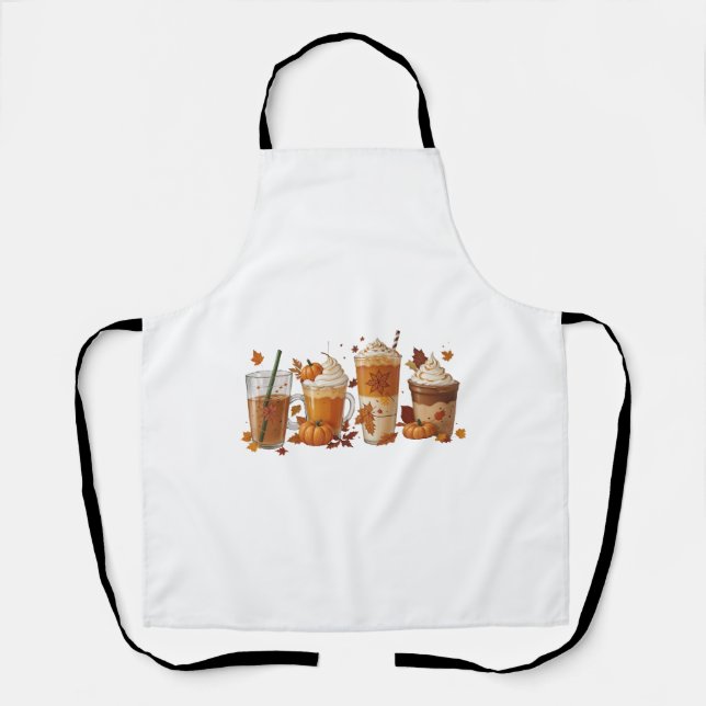 Fall Coffee Pumpkin Apron (Front)
