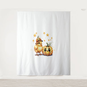Fall Coffee pumpkin Mug with cat Tapestry