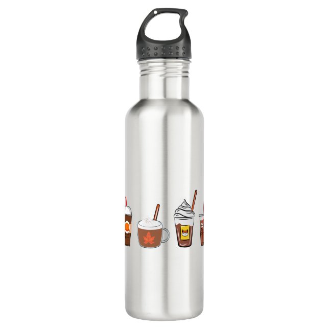 fall coffee pumpkin spice autumn 710 ml water bottle (Front)