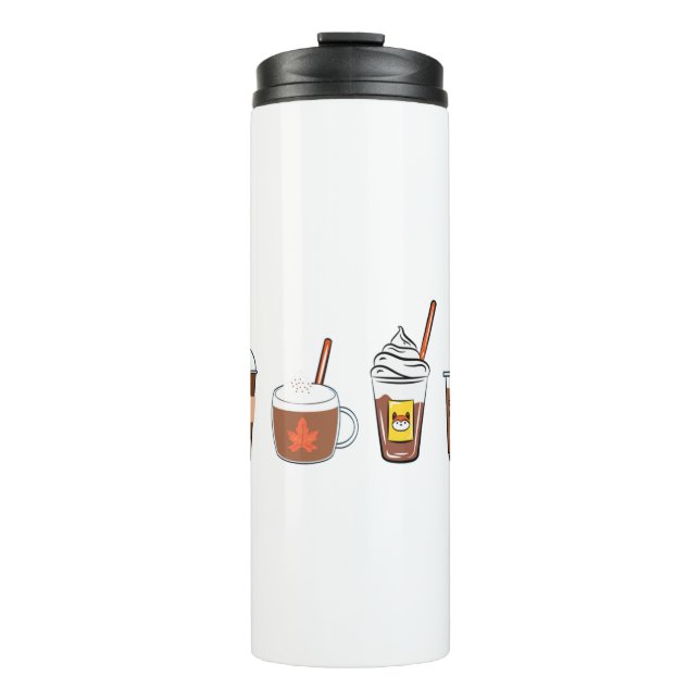 fall coffee pumpkin spice autumn thermal tumbler (Front)