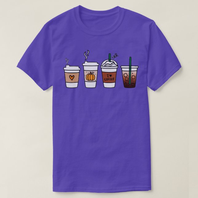 Fall Coffee Pumpkin Spice Latte Drinks Autumn Than T-Shirt (Design Front)