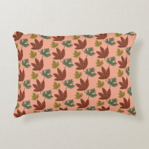 Fall Cold Weather Leaves Pattern Decorative Cushion