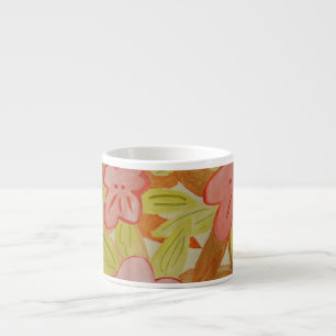 Fall Colored Flowers Espresso Cup
