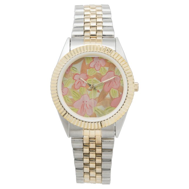 Fall Colored Flowers Watch (Front)