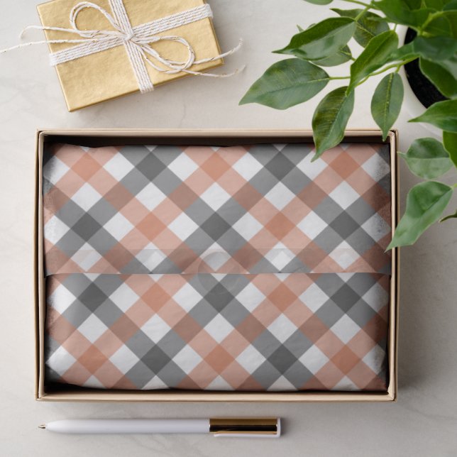 Fall Colors Gingham Tissue Paper (Gift)