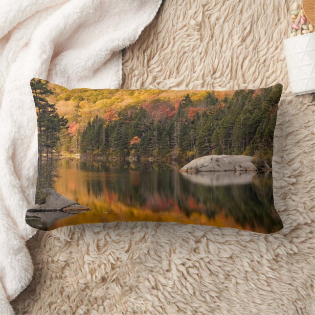 Fall Colors Reflected on Beaver Pond Lumbar Cushion (Blanket)