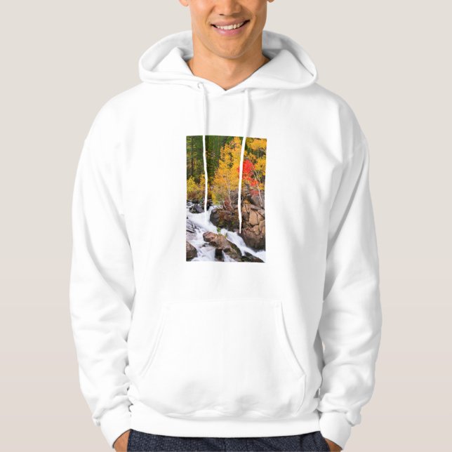 Fall colour along Bishop Creek, CA Hoodie (Front)