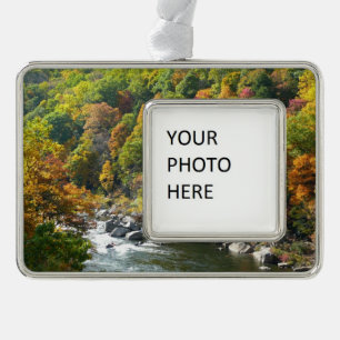 Fall Colour at Ohiopyle State Park Silver Plated Framed Ornament