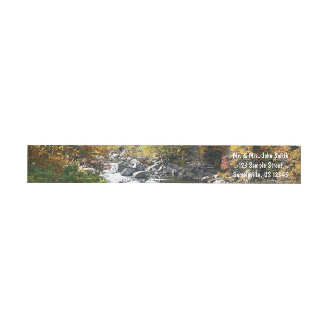 Fall Colour at Ohiopyle State Park Wrap Around Label (Individual)