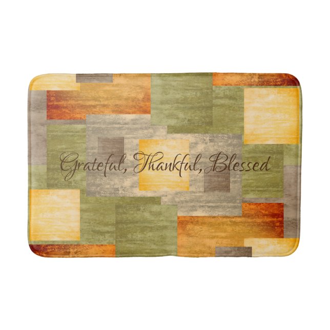 Fall Colour Blocks Bath Mat (Front)