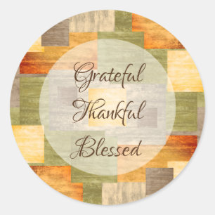 Fall Colour Blocks Classic Round Sticker
