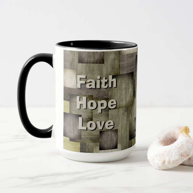 Fall Colour Blocks Mug (With Donut)