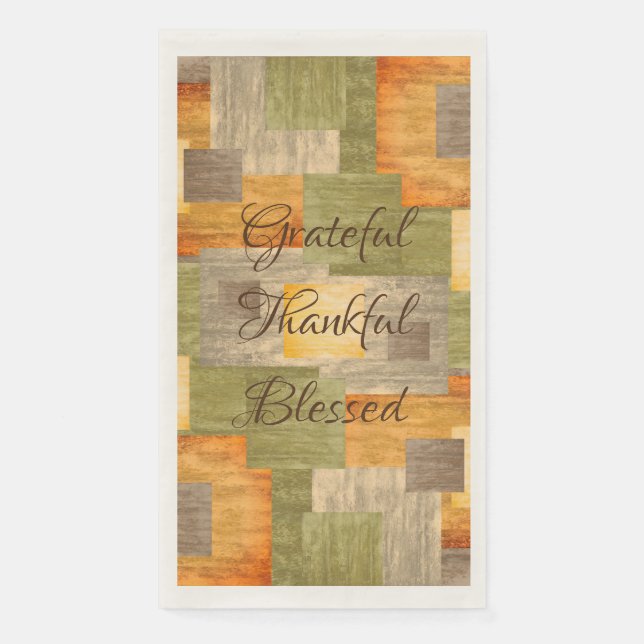 Fall Colour Blocks Napkin (Front)