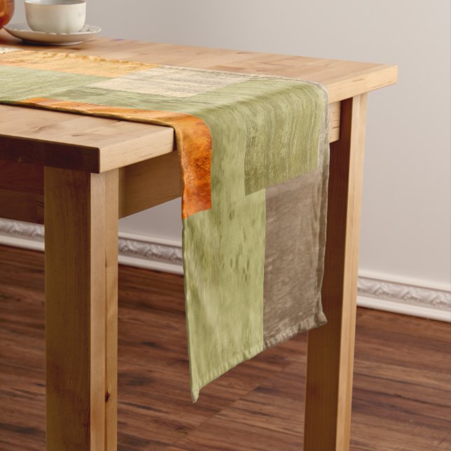 Fall Colour Blocks Short Table Runner (In Situ)