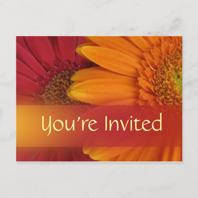 Fall colour invitation postcard (Front)