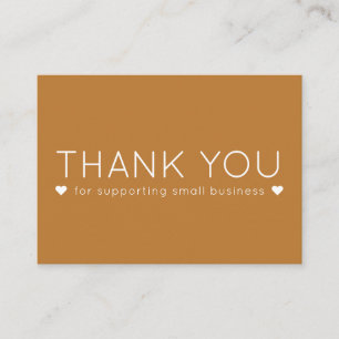 Fall Colour Simple Modern Thank you Business Cards