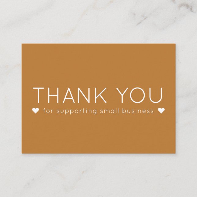 Fall Colour Simple Modern Thank you Business Cards (Front)
