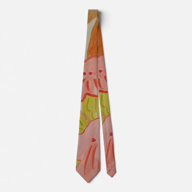 Fall Coloured Flowers Tie (Front)